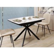 DaVita Обеденный стол Орфей 46 (02) Мрамор золотистый-Черный