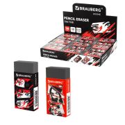 Ластик BRAUBERG «ANIME», 50х24х10 мм, прямоугольный, картоннный держатель, экологичный ПВХ, ассорти, 272731