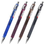 Ручка шариковая автоматическая с грипом BRAUBERG «STYLE RT», СИНЯЯ, игольчатый наконечник 0,7 мм, линия письма 0,35 мм, 144324