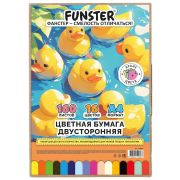 Цветная бумага А4 ТОНИРОВАННАЯ В МАССЕ, 160 листов, 16 цветов, в коробе, 80 г/м2, FUNSTER (ФАНСТЕР), 210х297 мм, 117618