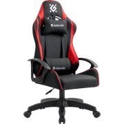 Кресло компьютерное DEFENDER «Kraken», 2 подушки, ткань, черное/красное, 64677