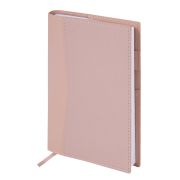 Ежедневник недатированный В6 130х185 мм BRAUBERG «Glam», под кожу, 160 л., розовый, 116219