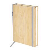 Ежедневник недатированный, А5, 145х213 мм, BRAUBERG «Bamboo», резинка-фиксатор, держатель для ручки, 160 л., бамбук, 117137