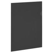 Папка-уголок прозрачная, А4, BRAUBERG «UNIVERSAL», черная, 0,10 мм, 273046