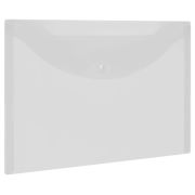 Папка-конверт с кнопкой МАЛОГО ФОРМАТА, А5, BRAUBERG «UNIVERSAL», прозрачная, 0,15 мм, 273065