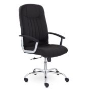 Кресло офисное «Бостон», CH-277, хром, ткань, черный (М-16)