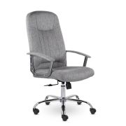 Кресло офисное «Бостон», CH-277, хром, ткань, серый (M-02)
