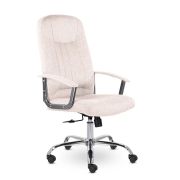 Кресло офисное «Бостон», CH-277, хром, ткань, бежевый (M-11)