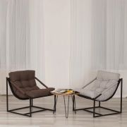 Tetchair Кресло Charli / Чарли без подлокотника рогожка, коричневый