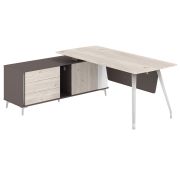 Стол руководителя 1800х820х750 на опорной тумбе левой