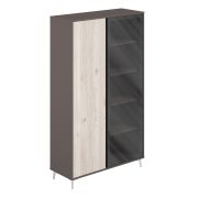 Шкаф высокий комбинированый (ЛДСП/Стекло) 1166х450х2000