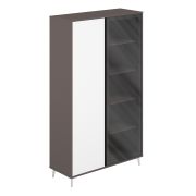 Шкаф высокий комбинированый (ЛДСП/Стекло) 1166х450х2000