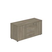 Тумба опорная (мобильная) с 3-мя ящиками + замок и 2-мя распашными фасадами 1204х462х581