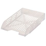 Лоток горизонтальный для бумаг BRAUBERG ECO, 330х245х65 мм, сетчатый, прозрачный, 239013