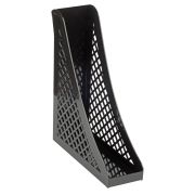 Лоток вертикальный для бумаг BRAUBERG ECO, 240х80х290 мм, сетчатый, черный, 239014