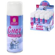 Снег для декорирования в спрее БЕЛЫЙ СНЕГ, 250 мл, 85 г, ЗОЛОТАЯ СКАЗКА, 592282