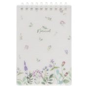 Блокнот МАЛЫЙ ФОРМАТ А6 80 л., мягкий гребень, пластик, фольга, клетка, HATBER, NATURAL FLOWERS, 090108, 80Б6A1мс_33479