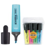 Набор текстовыделителей EDDING 4 шт., АССОРТИ, «345», линия 2-5 мм, E-345/4S/BTS, Е-345-4S