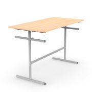 Стол для столовых на 6 мест «ССТ 1500», 1500х600х760 мм, рост 6, каркас металл, ЛДСП, цвет бук