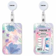 Бейдж вертикальный с 3D-печатью «Pastel grade» (85х54 мм), с рулеткой, СЛАЙДЕР, FUNSTER (ФАНСТЕР), 238842