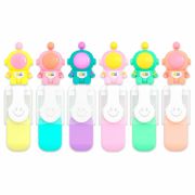 Набор текстовыделителей с топперами 6 ЦВЕТОВ ПАСТЕЛЬ, «КОСМО», линия 1-4 мм, FUNSTER (ФАНСТЕР), 152654