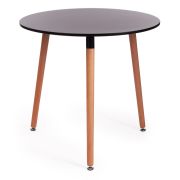 Стол MARS (mod. T1004) МДФ/дерево, Black (черный)/ Natural (натуральный), 80 х 80 х 75 см