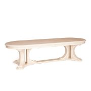 Стол VERSAL овальный бук, мдф, 300 (350/400) х 110 х 78 см, бежевый патина