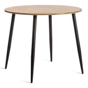 Стол URANUS ЛДСП/металл, 90x90x75,5 см, Дуб вотан/Черный