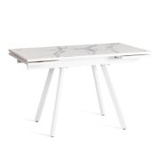 Стол VIGO ЛДСП/HPL/металл, 120 x 80 x 30 х 30 х 75 см, Мрамор светлый/белый