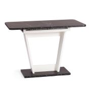 Стол обеденный FOX раздвижной ЛДСП, 68.6x110-145x75 см, Мрамор черный/Белый