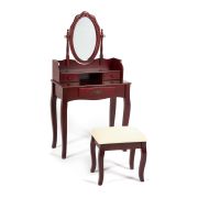 Туалетный столик с пуфом NY-V3024 cherry (вишня)