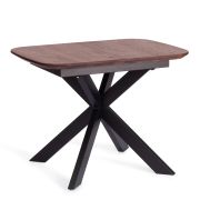 Стол обеденный раскладной Calipso OAK Массив дуба и ольхи/опоры металл, 100+40х75х75,5см, Дуб Антик/черный