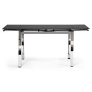 Стол CAMPANA ( mod. 346 ) металл/стекло (8мм), 110/170 х 70 х 76 см, хром/черный