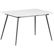 Стол VIRGO (mod.8053) металл/мдф, 120/160х80х76см, белый/черный