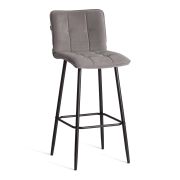 Барный стул Bari/Бари велюр, серый, 29, 45х56х110 см