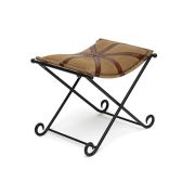 Стул Secret De Maison FLEX ( mod. M-1929 ) металл/кожа буйвола/ткань хлопок, 45 х52 х46см, коричневый, ткань: винтаж