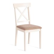 Стул Гольфи 2/ Golfi 2 дерево гевея, 45*51*94, ivory white, ткань кор.-зол. (1505-9)