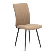 Стул обеденный Monte Carlo ткань велюр, бежевый/черный, (Porsche 5), 49х51х93 см