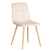 Стул CHILLY (mod. 7094-1) вельвет/металл, 44,5х52,5х86 см, beige (бежевый) HLR2 / натуральный