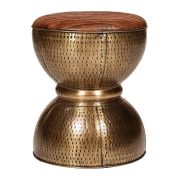 Стул Secret De Maison LOOM ( mod. M-17223) металл/кожа буйвола, 42х42х47см, античная медь/коричневый