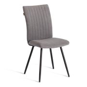Стул обеденный Monte Carlo TREND, велюр, серый/черный, 29, 49х51х93 см