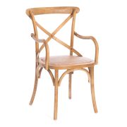 Стул с подлокотниками CROSS (mod.CB2008) дерево вяз, 91х55х52см, Груша (№3)