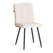 Стул обеденный Medeo LT, флок , молочный/черный, 4, 45х56х89 см