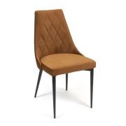 Стул LAVANDA (mod.712) ткань/металл, 55х55х92 см, высота до сиденья 50 см, коричневый barkhat 11/черный