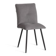 Стул обеденный Sweet флок , серый/черный, 29, 46х55х88