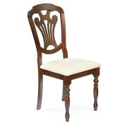 Стул - Персей/ Perseus дерево гевея, 46х54х99см, Cappuchino , ткань кремовая с рисунком (3321)