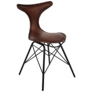Стул Secret De Maison HORN ( mod. M-19852) металл/кожа буйвола, 49х56х81см, коричневый