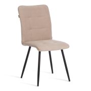 Стул обеденный Bari флок , бежевый/черный, 7, 46х55х89