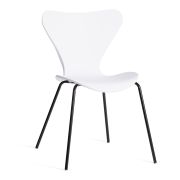 Стул Jacobsen (mod DC 102-1) / 1 шт. в упаковке пластик/металл, 45 х 54.5 х 80 см, White (белый) / Black (черный)