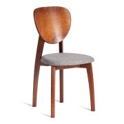 Стул DIAMANTE мягкое сидение / 1 шт. в упаковке бук, 42x42x85см, коричневый, ткань wool dimgrey, серый